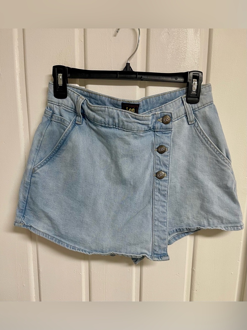 Lee Light Blue Denim Skort with Front Buttons
